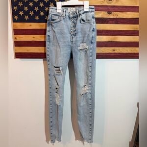 We The Free distressed Blue Denim Jeans skinny